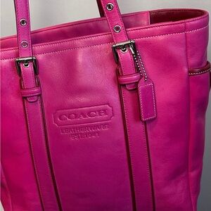 Coach Pink Leather Tote